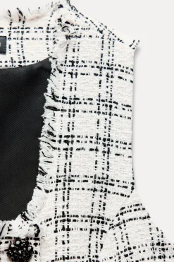 Hot CHALECO ESTRUCTURA CUADROS Mujer Blazers / Chalecos