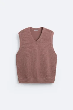 Fashion CHALECO ESTRUCTURA PUNTO Hombre Jerséis / Chaquetas