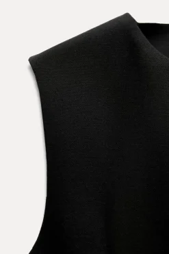 New CHALECO LARGO CINTURÓN Mujer Tops / Bodies