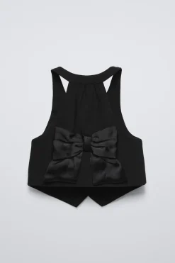 Niños ZARA 6 - 14 Años·Abrigos|6 - 14 Años·Total Look<CHALECO LAZO SATINADO