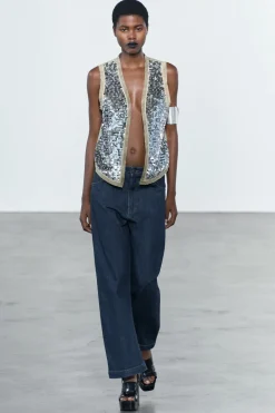 Outlet CHALECO LENTEJUELAS ZW COLLECTION Mujer Chaquetas / Cazadoras