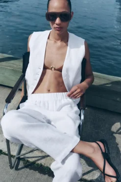 Outlet CHALECO LINO 100% ZW COLLECTION Mujer Blazers / Chalecos