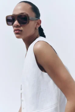 Outlet CHALECO LINO 100% ZW COLLECTION Mujer Blazers / Chalecos