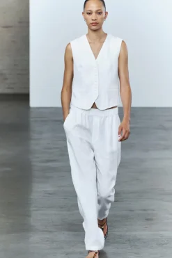 Outlet CHALECO LINO 100% ZW COLLECTION Mujer Blazers / Chalecos