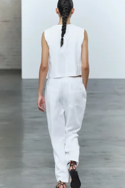 Outlet CHALECO LINO 100% ZW COLLECTION Mujer Blazers / Chalecos