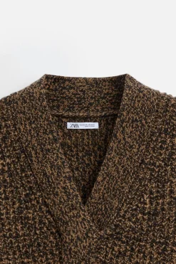 New CHALECO PUNTO 100% LANA Hombre Jerséis / Chaquetas