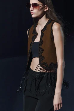 Hot CHALECO PUNTO ABALORIOS Mujer Blazers / Chalecos|Cárdigan / Jerséis