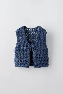 Niños ZARA 1½ - 6 Años·Punto<CHALECO PUNTO CALADO