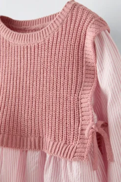 Niños ZARA 1½ - 6 Años·Punto|6 - 18 Meses·Punto<CHALECO PUNTO COMBINADO CAMISA