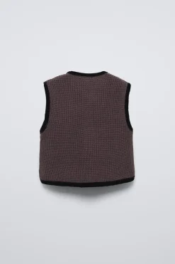 Niños ZARA 1½ - 6 Años·Punto<CHALECO PUNTO COMBINADO FLORES