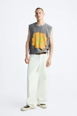 Sale CHALECO PUNTO ESTAMPADO SPRAY Hombre Jerséis / Chaquetas