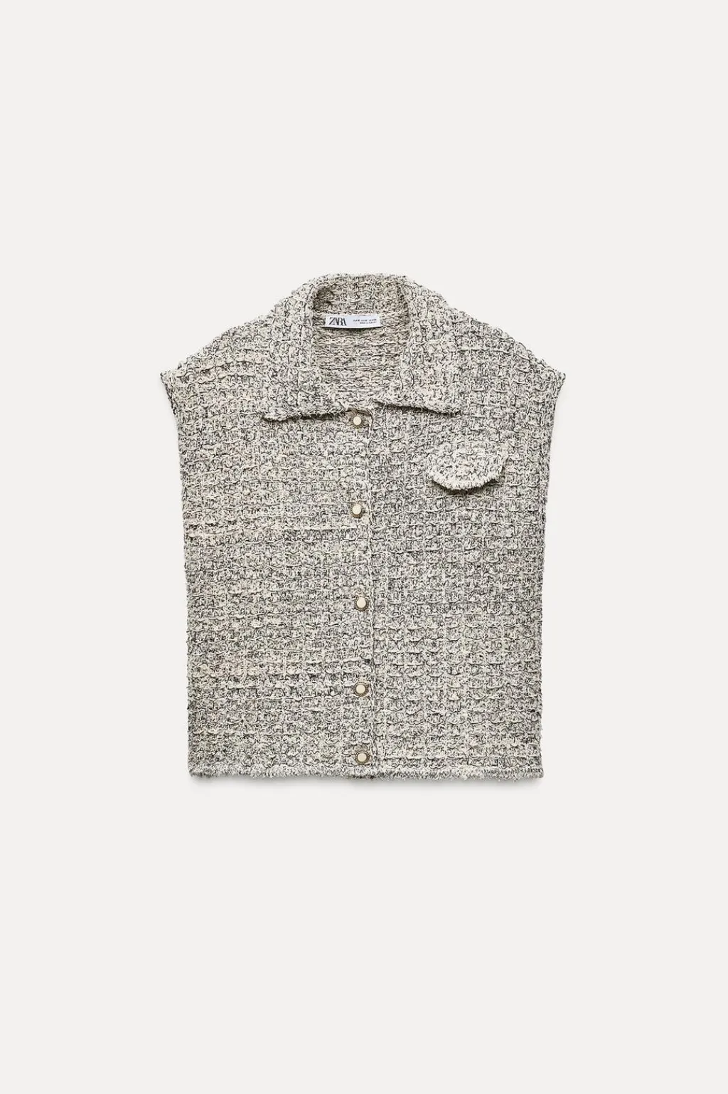 Fashion CHALECO PUNTO ESTRUCTURA HILO METALIZADO Mujer Cárdigan / Jerséis|Punto