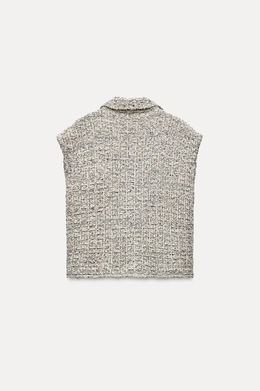 Fashion CHALECO PUNTO ESTRUCTURA HILO METALIZADO Mujer Cárdigan / Jerséis|Punto