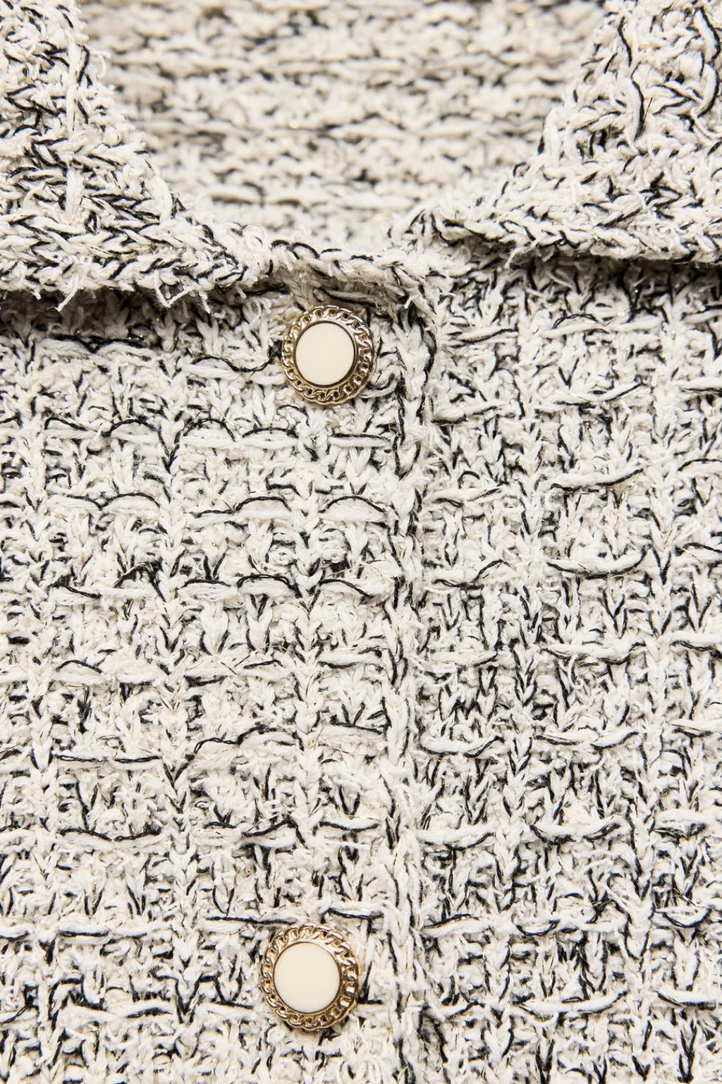 Fashion CHALECO PUNTO ESTRUCTURA HILO METALIZADO Mujer Cárdigan / Jerséis|Punto