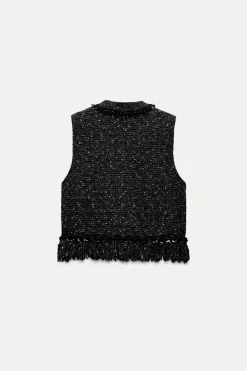 Clearance CHALECO PUNTO FLECOS LENTEJUELAS Mujer Cárdigan / Jerséis|Punto