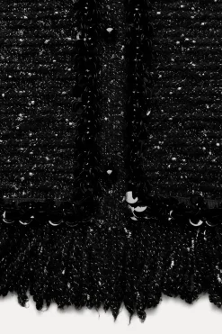 Clearance CHALECO PUNTO FLECOS LENTEJUELAS Mujer Cárdigan / Jerséis|Punto