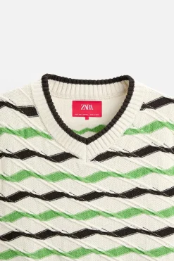 Fashion CHALECO PUNTO RAYAS X HARRY LAMBERT Hombre Jerséis / Chaquetas