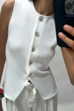 Sale CHALECO SOFT PIQUÉ Mujer Tops / Bodies