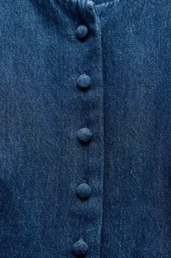 Best CHALECO Z1975 DENIM BOTÓN FORRADO Mujer Tops / Bodies