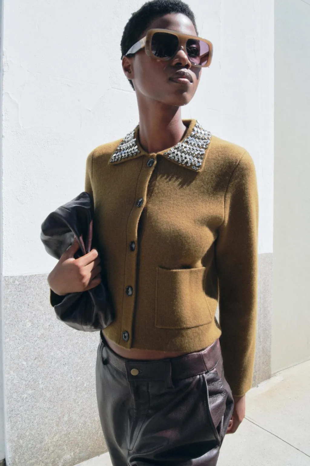 Online CHAQUETA 100% LANA SOLAPA JOYAS Mujer Cárdigan / Jerséis|Punto