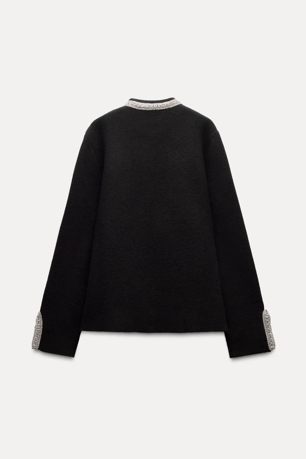 Hot CHAQUETA ABALORIOS 100% LANA Mujer Cárdigan / Jerséis|Punto