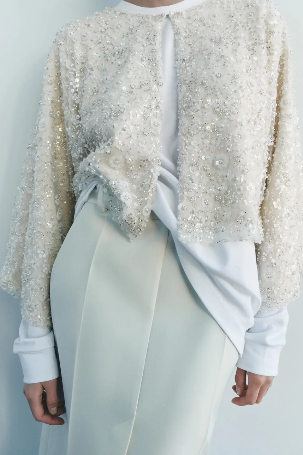 Fashion CHAQUETA ABALORIOS LENTEJUELAS Mujer Cárdigan / Jerséis|Punto