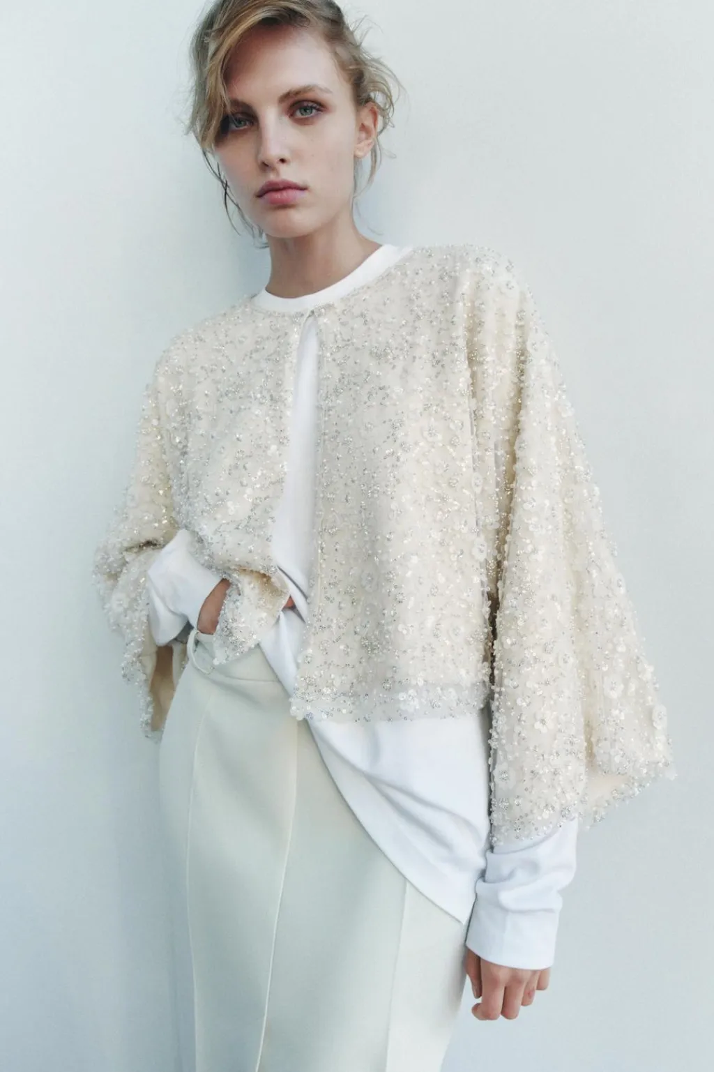 Fashion CHAQUETA ABALORIOS LENTEJUELAS Mujer Cárdigan / Jerséis|Punto