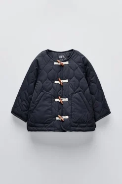 Niños ZARA 6 - 18 Meses·Abrigos / Buzos<CHAQUETA ACOLCHADA ALAMARES