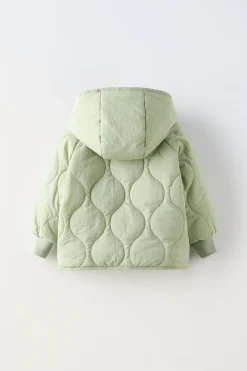 Niños ZARA 6 - 18 Meses·Abrigos / Buzos<CHAQUETA ACOLCHADA CAPUCHA WATER REPELLENT