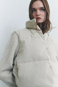 Hot CHAQUETA ACOLCHADA COMBINADA ZW COLLECTION Mujer Abrigos / Anoraks