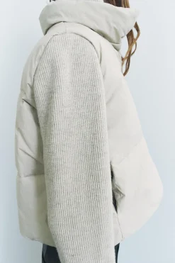 Hot CHAQUETA ACOLCHADA COMBINADA ZW COLLECTION Mujer Abrigos / Anoraks