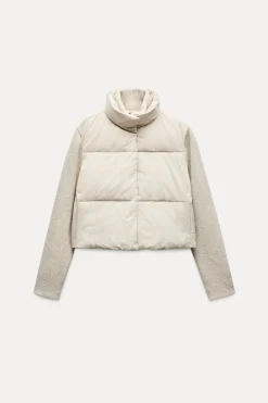 Hot CHAQUETA ACOLCHADA COMBINADA ZW COLLECTION Mujer Abrigos / Anoraks