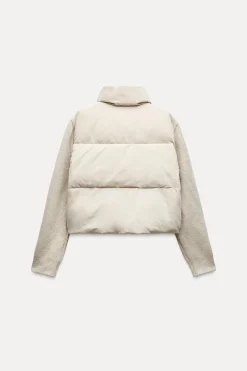 Hot CHAQUETA ACOLCHADA COMBINADA ZW COLLECTION Mujer Abrigos / Anoraks