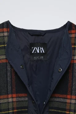 Niños ZARA 6 - 14 Años·Abrigos<CHAQUETA ACOLCHADA CUADROS