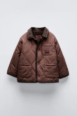 Niños ZARA 1½ - 6 Años·Abrigos|6 - 18 Meses·Abrigos / Buzos<CHAQUETA ACOLCHADA CUELLO PANA