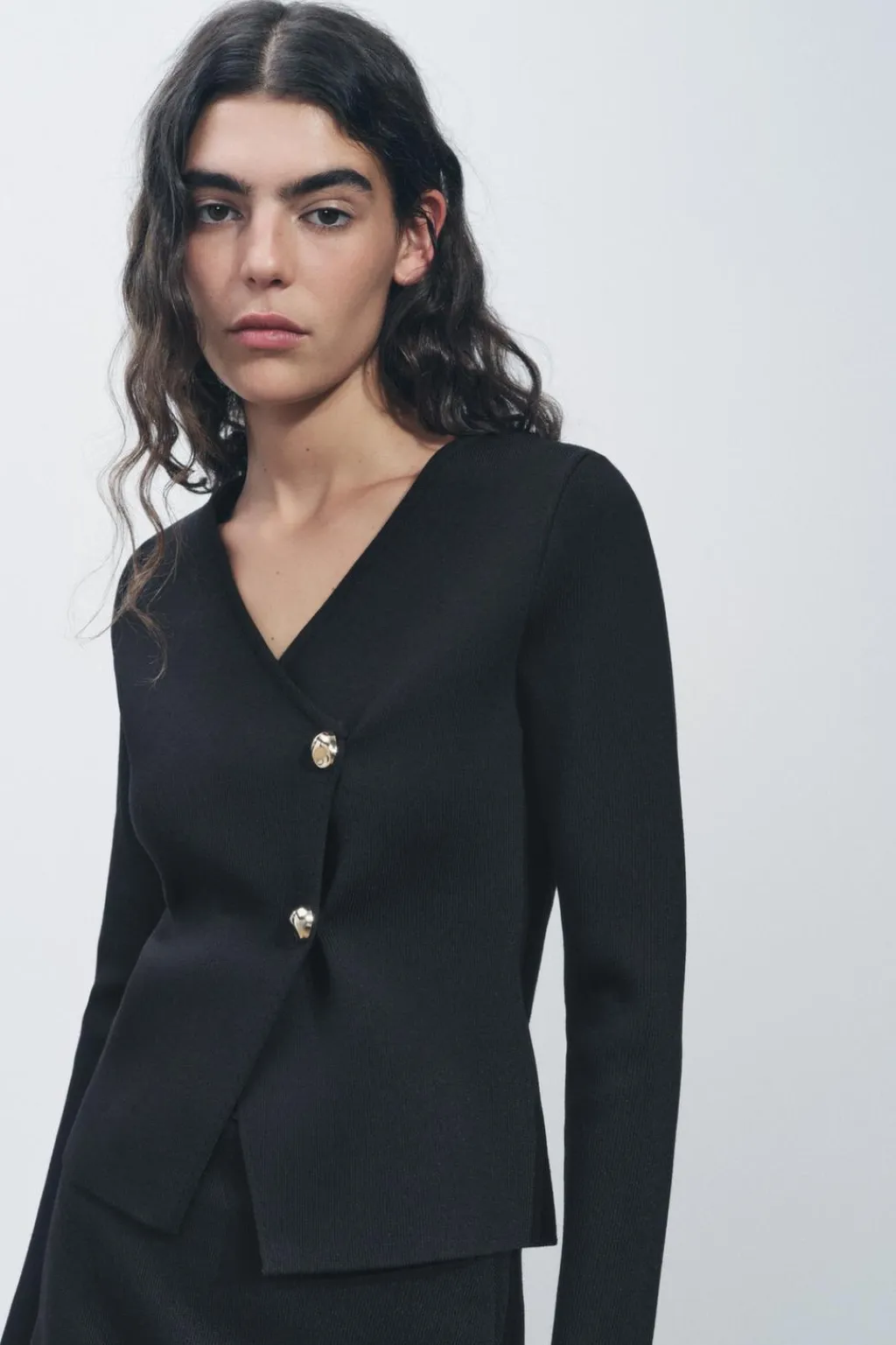 New CHAQUETA ASIMÉTRICA PUNTO Mujer Cárdigan / Jerséis|Punto