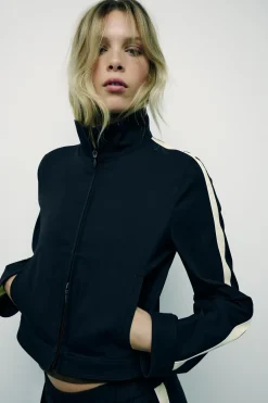 Online CHAQUETA BANDA LATERAL Mujer Chaquetas / Cazadoras