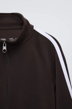 Niños ZARA 6 - 14 Años·Sudaderas|6 - 14 Años·Deporte / Jogging<CHAQUETA BANDAS CON MODAL