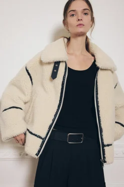 Outlet CHAQUETA BIKER BORREGUILLO ZW COLLECTION Mujer Abrigos / Anoraks|Chaquetas / Cazadoras