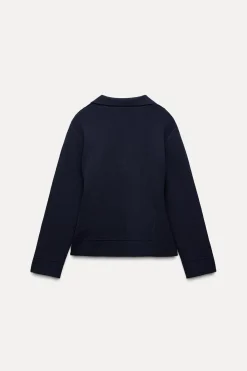 Outlet CHAQUETA BLAZER PUNTO BOTÓN FLOR Mujer Blazers / Chalecos|Cárdigan / Jerséis