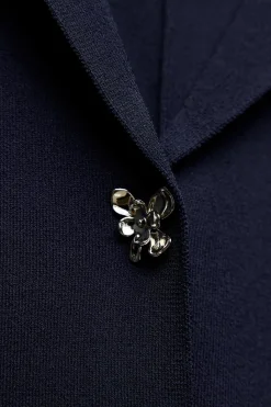 Outlet CHAQUETA BLAZER PUNTO BOTÓN FLOR Mujer Blazers / Chalecos|Cárdigan / Jerséis