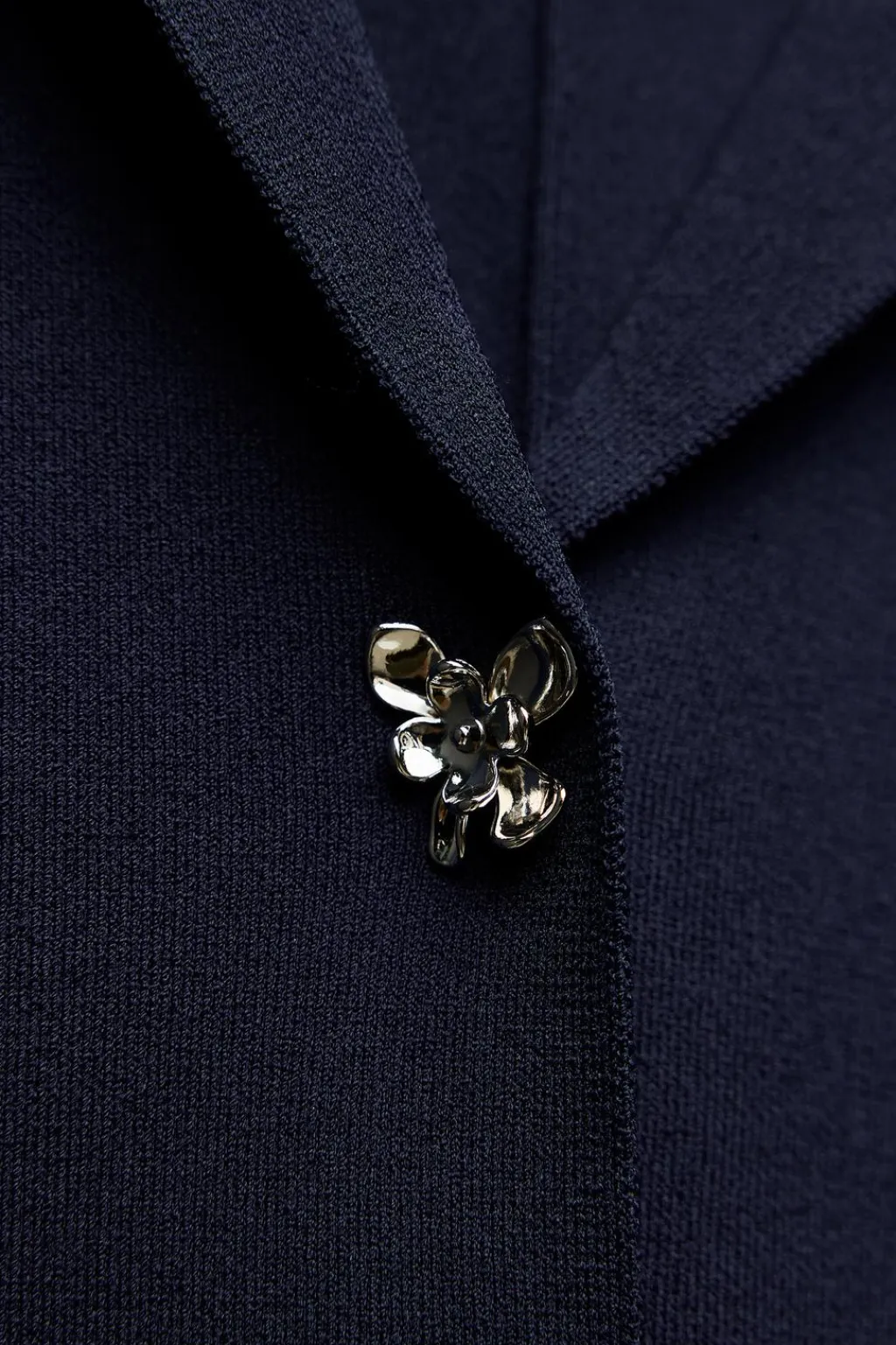 Outlet CHAQUETA BLAZER PUNTO BOTÓN FLOR Mujer Blazers / Chalecos|Cárdigan / Jerséis