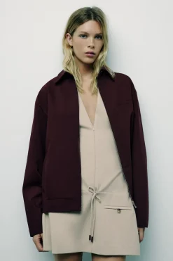 Hot CHAQUETA BOMBER BOLSILLOS CREMALLERA Mujer Chaquetas / Cazadoras