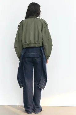 Sale CHAQUETA BOMBER CROP BOLSILLOS Mujer Chaquetas / Cazadoras