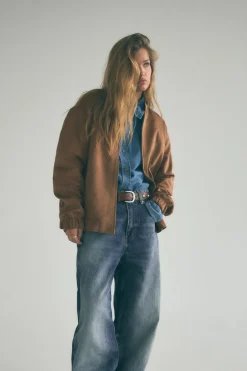 Discount CHAQUETA BOMBER EFECTO ANTE Mujer Chaquetas / Cazadoras