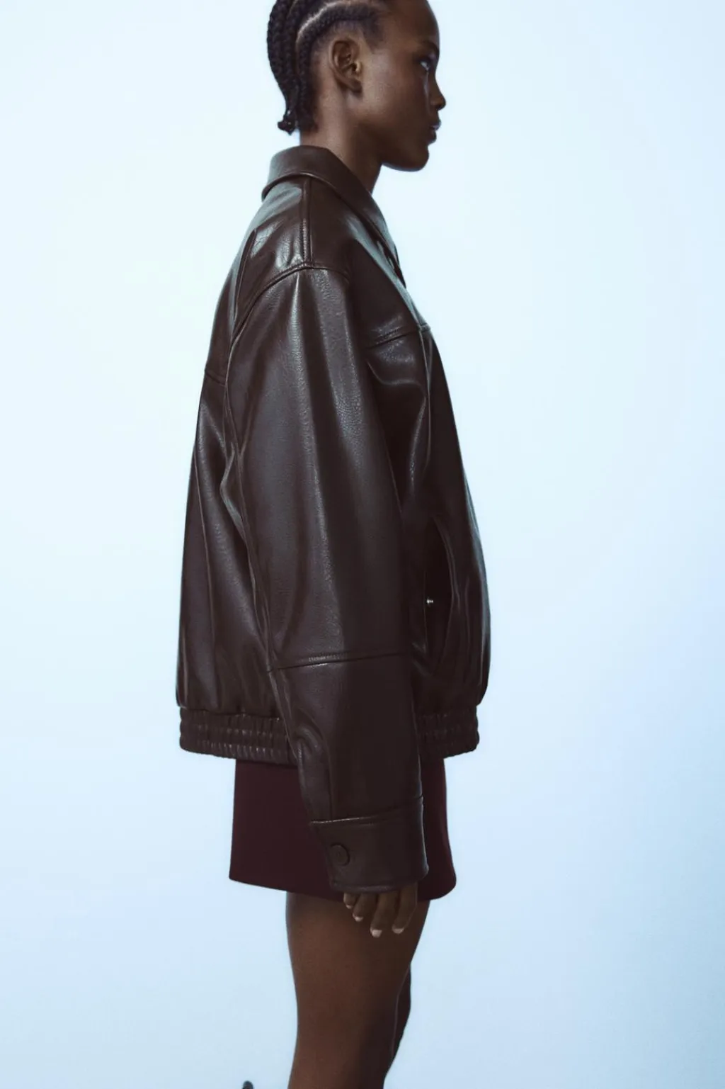 Outlet CHAQUETA BOMBER EFECTO PIEL Mujer Chaquetas / Cazadoras