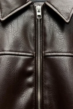 Outlet CHAQUETA BOMBER EFECTO PIEL Mujer Chaquetas / Cazadoras