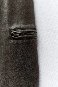 Hot CHAQUETA BOMBER OVERSIZE EFECTO PIEL DESGASTADA Mujer Chaquetas / Cazadoras