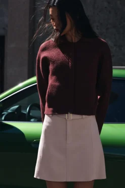 Clearance CHAQUETA BOMBER PUNTO LISO Mujer Cárdigan / Jerséis|Punto