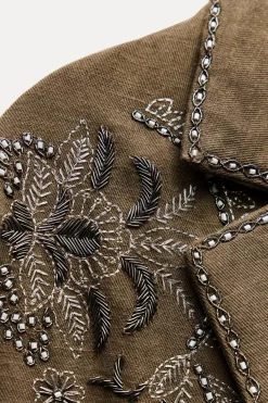 Clearance CHAQUETA BORDADOS CONTRASTE ZW COLLECTION Mujer Chaquetas / Cazadoras